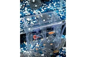 Pawfly Aquarium Fischzuchtbox Transparente Kunststoffzuchtbox für Aquarium Brutkasten Brutkasten Brutkasten für Babyfisch Garnele Betta Clownfisch Medium Isolationsbox für Aggressive Fische Guppy