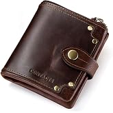 HAMMONDS FLYCATCHER Genuine Leather Wallet For Men - RFID Protected, Multiple Card Slots & Coin Pocket, Croc Brown