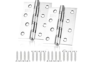 DOEPEBAE Cerniere per Porta Acciaio Inox,Cardini Porta Legno Per Legno Interne a libro 2 ante Coppia Cerniere per Porta Armadio Porta mobili Angolo Piegato Cerniera Fuoco Cuscinetti sfera 3mm Spessore