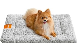 Feandrea Tapis Chien, Couverture pour Animaux, pour Chat, 60 x 45 cm, Taille S, Lavable en Machine, Adapté au Sèche-Linge, Antidérapant, Gris Clair PPB001G01