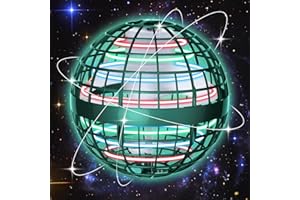 SKICARE 2023 Hover Ball Fliegender Ball - Flying Orb Ball Magische Spinnerin mit LED Licht Drohne für Kinder Boomerang Flugzeuge Spielzeug Geschenke für Jungen Mädchen Indoor Outdoor Fidget UFO (Grün)