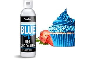 YUMCRAFT Food Coloring Gel - Vibrant Color Gel Food Coloring for Cake Decorating, Baking, Easter Egg, Icing - Tasteless Food Color Dye for Fondant, Cooking, Slime, Airbrush (Blue, 150g)
