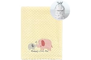 CREVENT Uroczy przytulny puszysty ciepły koc dziecięcy dla dziewczynek niemowląt małych dzieci pościel łóżeczko dziecięce wózek dziecięcy, baby shower, prezent urodzinowy dla noworodka - kość słoniowa