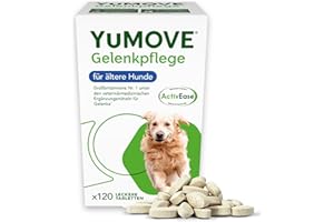 YuMOVE Grünlippmuschel Hund Gelenktabletten - 120 Tabletten - Gelenktabletten Hund - Für ältere Hunde ab 8 Jahren - Beweglichkeit und Gelenkfunktion Mit Omega-3, Glucosamin, Chondroitin und Vitamin E