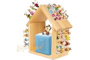 Vutlace for Tonies Shelf Magnetic, for Tonies Figure Organizer Kids Room, Wooden Display Shelf for Tonies Box Holder, Characters Wooden Wall Floating Shelves for Girls and Boys