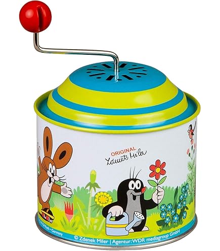 Caja De Música De Hojalata Para Niños - Melodia 'Alle Meine Entchen', Manivela Manual, A Partir De 18 Meses