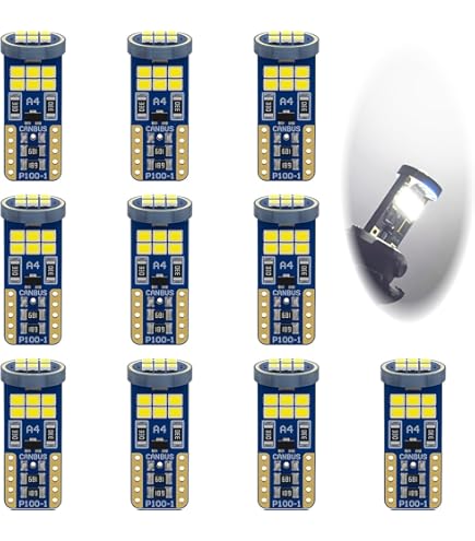 30 Pieces T10 W5W LED Voiture 12V 6000k (Blanc),Ampoule W5W Led,COB