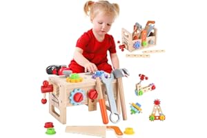 JISSTA Cassetta Attrezzi Bambini,Giocattoli Bambino 3 anni,Adatto a Ragazze e Ragazzi di età Compresa Tra 3 4 5 6 7