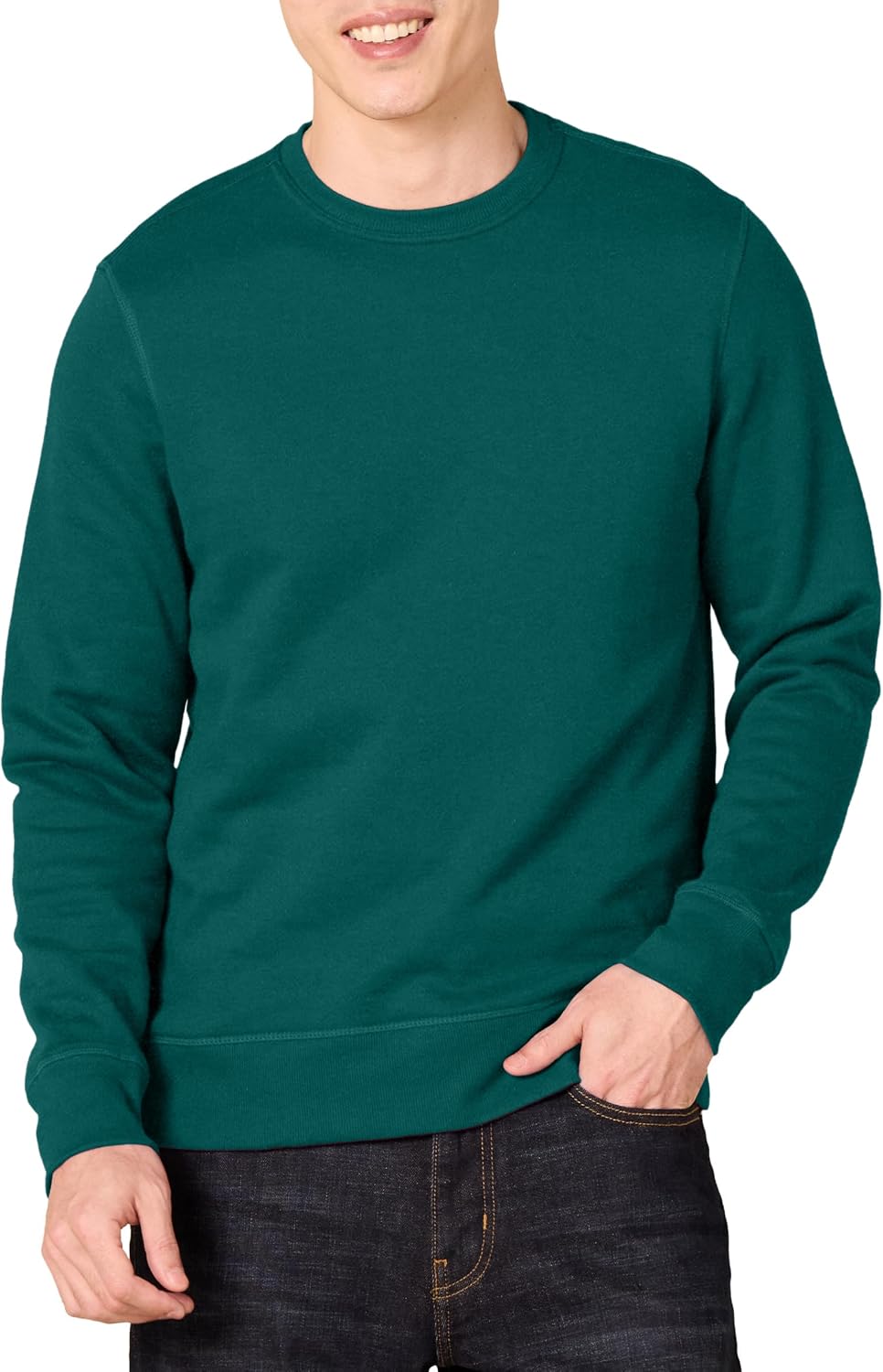 Amazon Essentials Hombre Sudadera de Forro Polar con Cuello Redondo (Disponible en Tallas Grandes y Largos Especiales)