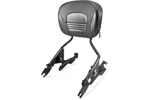 Eumti Detachable Sissy Bar Upright with Docking Hardware For Harley Touring 2014-2024, Rear Passenger Backrest Pad Compatible for Street Glide Road Glide Electra Glide Road King Ultra Limited CVO