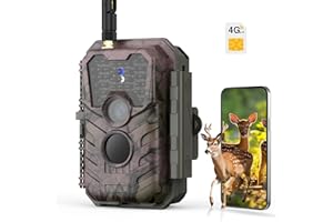 Meidase S600 4G LTE Wildtierkamera, 48MP 1296P, 25m Nachtsicht, 0.2s Bewegungserkennung, IP66 Wassergeschützt, Mobile App-Übertragung, Mit SIM-Karte, Überwachung Für Außengärten