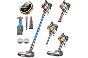 SunSare Bezprzewodowy Odkurzacz Pionowy 550W 45KPA z 60 Min Autonomią, Automatycznym Ustawianiem i Ładowaniem Ściennym – Skuteczny na Sierść Zwierząt i Wszystkie Podłogi