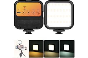 AXFEE WL62 lampa wideo LED, zestaw oświetlenia do wideokonferencji, 1800 mAh, miękki panel świetlny, 3000 K-7000 K, ściemniane światła aparatu, przenośne światło do fotografii z 3 zimnymi stopkami