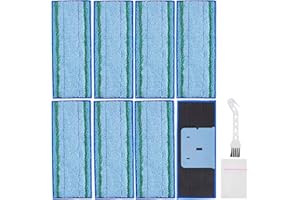 EATBALE Wischtücher Ersatztücher für iRobot Braava Jet m6 Series, 8 Stück waschbare Wet Mopping Pads und wiederverwendbare Mikrofaser Reinigungskissen, Ersatzteile mit 1 Reinigungsbürste/Wäschebeutel