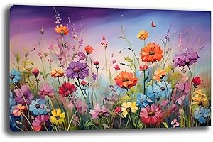 Printerland Quadro Moderno soggiorno FIORI Astratto Quadri moderni da Parete grande Stampa su tela Canvas Decorazione Murale muro Arredo Camera da letto Salone (15, 40x70 cm)