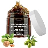 Morocco Black Soap,Black Soap,Morocco Black Beldi Soap,Black Body Scrub Soap,Morocco Body Scrub with Argan and Rose,200g