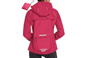 baleaf Cycliste Coupe Vent Femme, Vélo Jacket De Pluie Imperméable Randonnée Les Quatre Saisons Bike Coupe Extérieure Légère Résistante