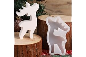 ‎EPODA EPODA Gießformen Silikonform Weihnachten Elch Hirsch Kerzenformen Gießen Anhänger-Herstellungsformen