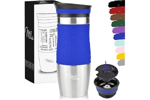 Milu Termomugg 370ml 450ml isolerad mugg kaffe mugg to go - 100% läckagesäker - dricksmugg av rostfritt stål - bilmugg dubbel