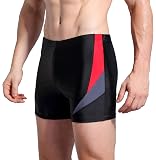 WHCREAT Mens Swimming Trunks Sports Swim Wear Boardshorts UV Protection Chlorine Resistant
