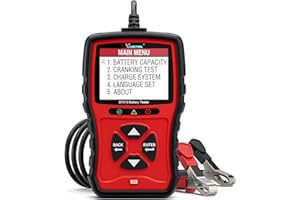 VDIAGTOOL BT310 Car Battery Tester 12V 24V, 100-2000 CCA Load Tester, Charging Cranking System Tester Digital Auto Battery Analyzer Automotive Alternator Tester for Car Truck Motorcycle SUV ATV Boat