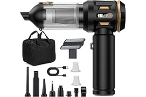 ‎LYIAZSOY Lyiazsoy 4-in-1 Handstaubsauger Akku, Autostaubsauger Kabellos 22000PA Mini Staubsauger, Aufladbar Tragbar Leicht Auto Staubsaug Stark, 220000 U/min Elektrische Staubgebläse für den Auto,Büro,Küche,Ti