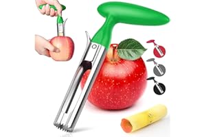 MTSKAEO Levatorsoli Mela, Togli Torsolo Mela, Mela o Pera Core Remover Strumento, Mela Lama Seghettata Pera Core Remover Strumento, Durevole e Portatile, per la Casa e la Cucina(Verde)