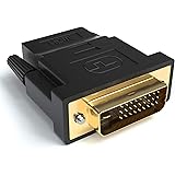 JAMEGA - HDMI auf DVI Adapter | HDMI A Buchse auf DVI Stecker | 4K Ultra HD Full HD 1080P HDTV Konverter | Kontakte vergoldet