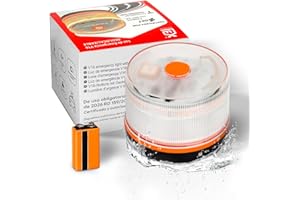 MERCURY TEXTIL MERCURY - Baliza V16 Homologada DGT con Geolocalización - Luz de Emergencia Con Conexión hasta 2038, Tecnología NB-IoT,Base Imantada,IP54 - Cumple Normativa 2026 para Coches y Motos (1und)
