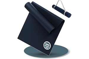 ‎LILENO SPORTS LILENO SPORTS Yoga Matte (180x60cm) inkl. Tragegurt - Sport und Yogamatte extra rutschfest in 4 mm Dicke - Gymnastikmatte und Fitnessmatte für Workout und Yoga - Sportmatte für Zuhause