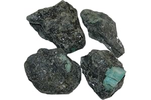 JANNI-SHOP-MINERALIEN 100 Gramm Smaragd Wassersteine Roh Natur Stücke Rohsteine ca.2-4 Steine (4946)