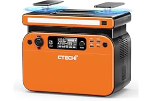 CTECHi Portable Power Station 500W, 518Wh Outdoor Solar Generator with LiFePO4 Battery, Emergency Power Supply with PD 60W Quick Charge, Pure Sine Wave Battery Backup for Camping, CPAP and Home
