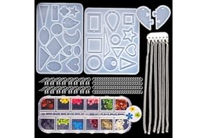 SNAIL GARDEN 252-tlg. Resin Harz Gießharz Silikonform Gießform,Harz Formen DIY Silikon Schmuck Silikonform Epoxidharz Set,Resin Formen Set für Anhänger Halskette Ohrringe-DIY Basteln Set für Schmuckherstellung