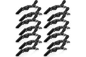 OBEOBY 14 Stück Haarklammern Schwarz, Abteilklammern Friseur Damen Haarspangen für die meisten Frisuren