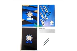 QUADERNONE QUADERNO Inter Internazionale Panini Calciatori 3 pezzi SCUOLA quadretti 5 mm + omaggio matita
