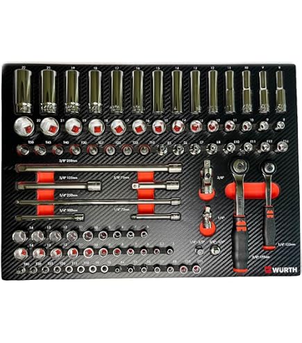 Coffret à Cliquet Würth Zebra 1/4 - 33 Pièces Métriques, Empreinte 12 Points - Occasion