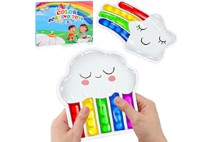 Acsatont 2 Stück Fidget Toys Farbsortierspielzeug, Sensorik Spielzeug, Regenbogen Anti Stress Spielzeug zum Quetschen, Kneten und Entspannen Verwendet