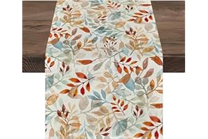 MEMOFYND 1 camino de mesa elegante de verano, decoración de mesa de cocina de otoño, decoración de vacaciones, sala de estar, camino de mesa de vacaciones, hoja de arce