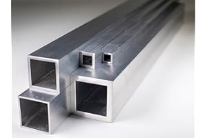 FABAL Aluminium Square Tube, Box Section, Mill Finish, Multiple Sizes (20 mm x 20 mm x 2 mm) – 6063-T6 Alloy – Durable & Rust-Resistant – for DIY, Frames & Fabrication, L: 800 mm (0.8 m)