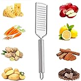 Stainless Steel Flat Zester Grater, 1 Pack, 23.5cm, Perfect for Grating, Garlic, Parmesan Cheese, Chocolate, Lemon and Limes,
