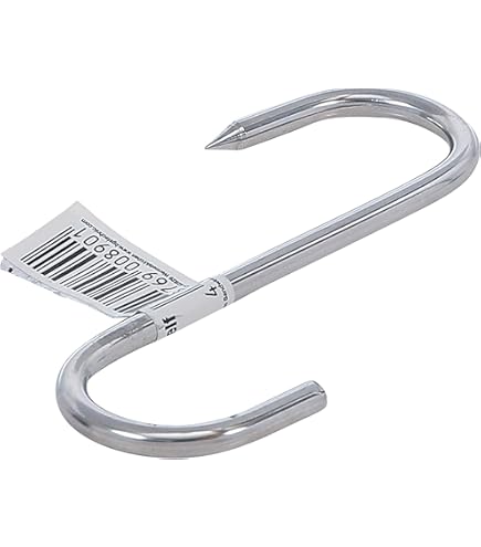 20 stuks vleeshaken van roestvrij staal, rookhaken, robuuste en duurzame slagerhaken, S-haken voor badkamer, slaapkamer, kantoor, keuken, winkel, vleesverwerking, BBQ bakken vlees (12,5 cm
