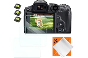 K&F Concept Ochraniacz ekranu dla Canon EOS R6 Mark II R6 R7, 3 szt. Ochraniacz ekranu ze szkła hartowanego, 3 szt. poziom gorącego buta 1 szt. ściereczka do czyszczenia