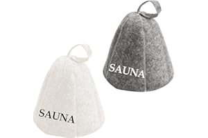 Sugeru 2 Stück Filz-Saunahut,Ideales Sauna Hut für Damen und Herren,Gute Qualität Saunamütze,Paar Sauna Zubehör,Sauna Mütze,Saunahut Filz,für Saunaliebhaber ein Wellness Erlebnis (S)