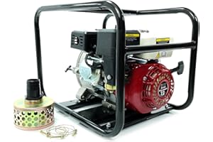 MAR-POL Motopompe à explosion 3" moteur 196 cc essence 7 HP 4 temps prévalence 28 m auto-amorçante débit 60 000 litres / heure