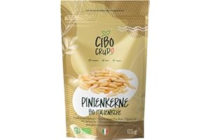 ‎CIBO CRUDO CRUDO BIOLOGICO VEGAN Pinienkerne Bio - 125g. Italienische Pinienkerne Geschält Premium Qualität. Pine Nuts, Zedernkerne, Zedernnüsse Bio. Pinienkerne Kaufen. Reich an Mineralsalzen und Vitaminen
