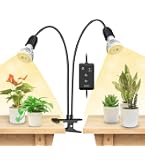 Lampe Horticole LED Spectre Complet Dimmable - Avec Minuterie 4/8/12H, 10 Niveaux De Luminosité, Pour Plantes D'intérieur (24.2cm)