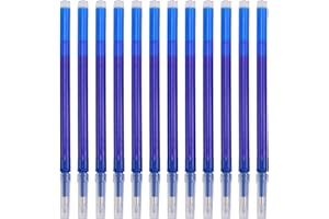 MXYVRIX Pack de 12 recambios azules borrables de 0,7 mm para bolígrafos Pilot FiXion, tinta termosensible, escritura lisa de 400 m, punta de calidad japonesa,para escritura diaria y profesional