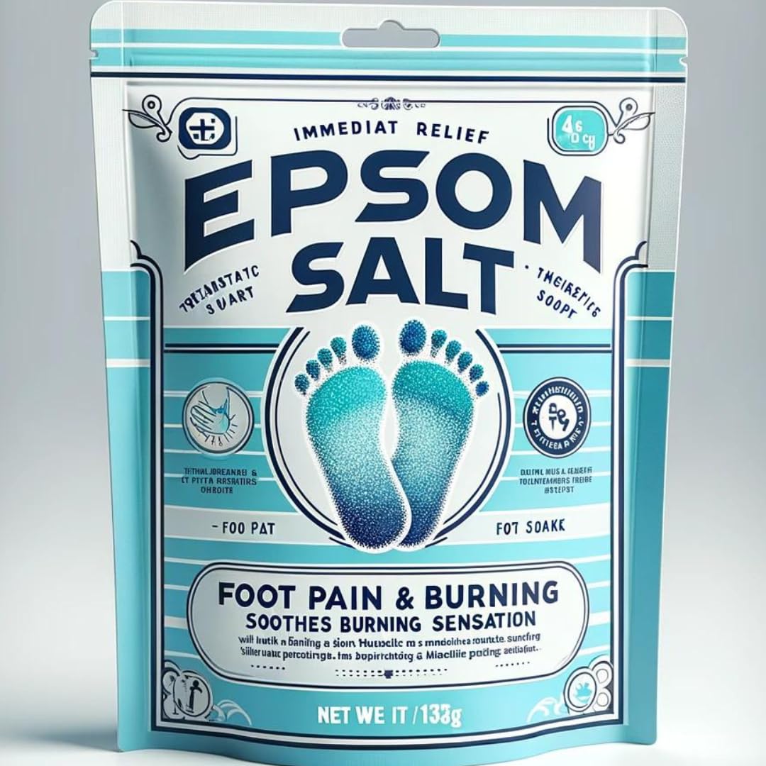 Fast-Acting Epsom Salt for Pain Relief and Relaxation, Guaranteed Relief for Foot Pain, Swelling & Soreness Luxury Bath Salt 