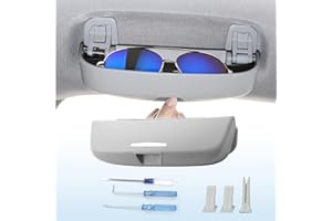 Coleya Custodie Occhiali Compatibile con VW Golf 8 2020 2021 2022 2023 2024, Porta Occhiali per Auto, Supporti per Occhiali da Sole, Scatola Occhiali da Golf 8 Accessori (Grigio)