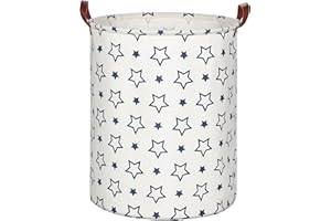 Sarsumir Cesto Ropa Sucia, 63 Litros, Cesta Ropa Sucia Con Asas, Cesta Ropa Plegable Para Lavandería, Dormitorio Almacenaje De Ropa Juguetes Mantas - Estrella Azul